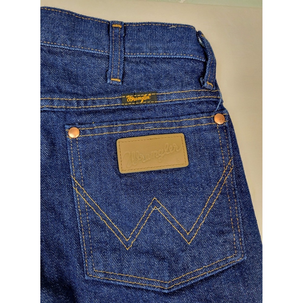 Wrangler 936PWD Cowboy Cut Slim Fit Jeans Dark Indigo Blue Mens 28x34 High Rise - Picture 10 of 10